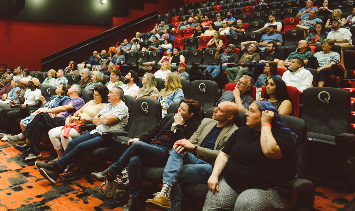Photo of patrons at the Frank Banko Alehouse Cinemas